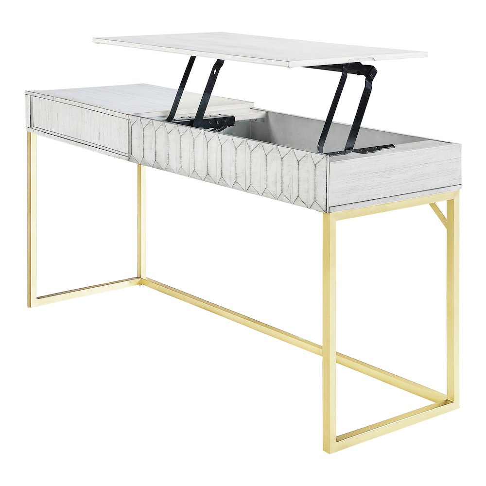 Giffore Contemporary Wood Lift-top Writing Desk. Picture 2