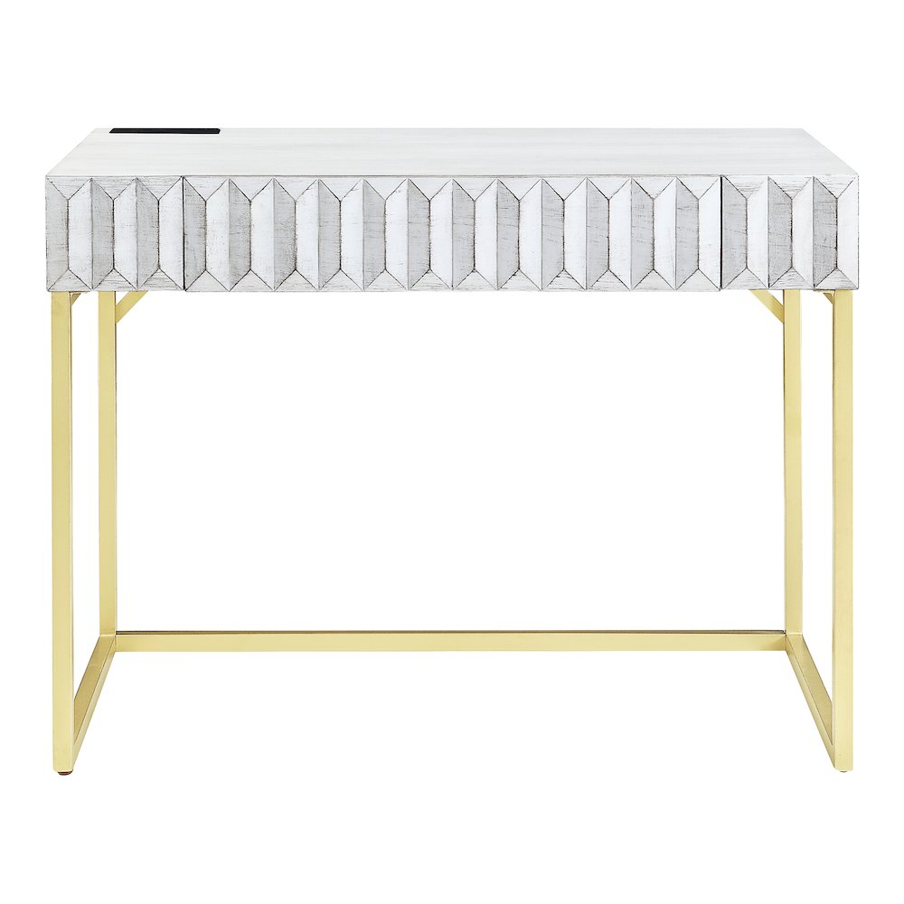 Giffore Wood Writing Desk with USB Port. Picture 2