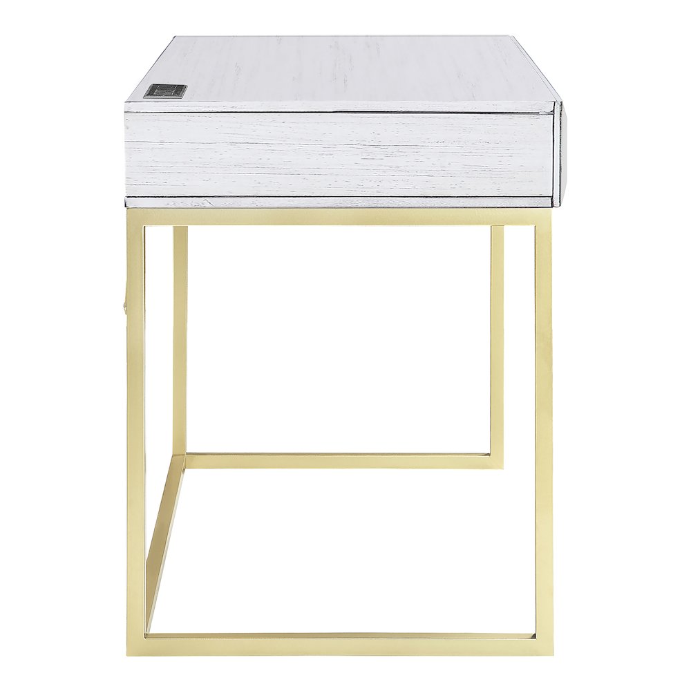Giffore Wood Writing Desk with USB Port. Picture 3
