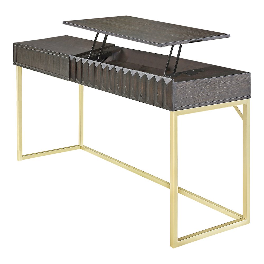 Giffore Contemporary Wood Lift-top Writing Desk. Picture 2