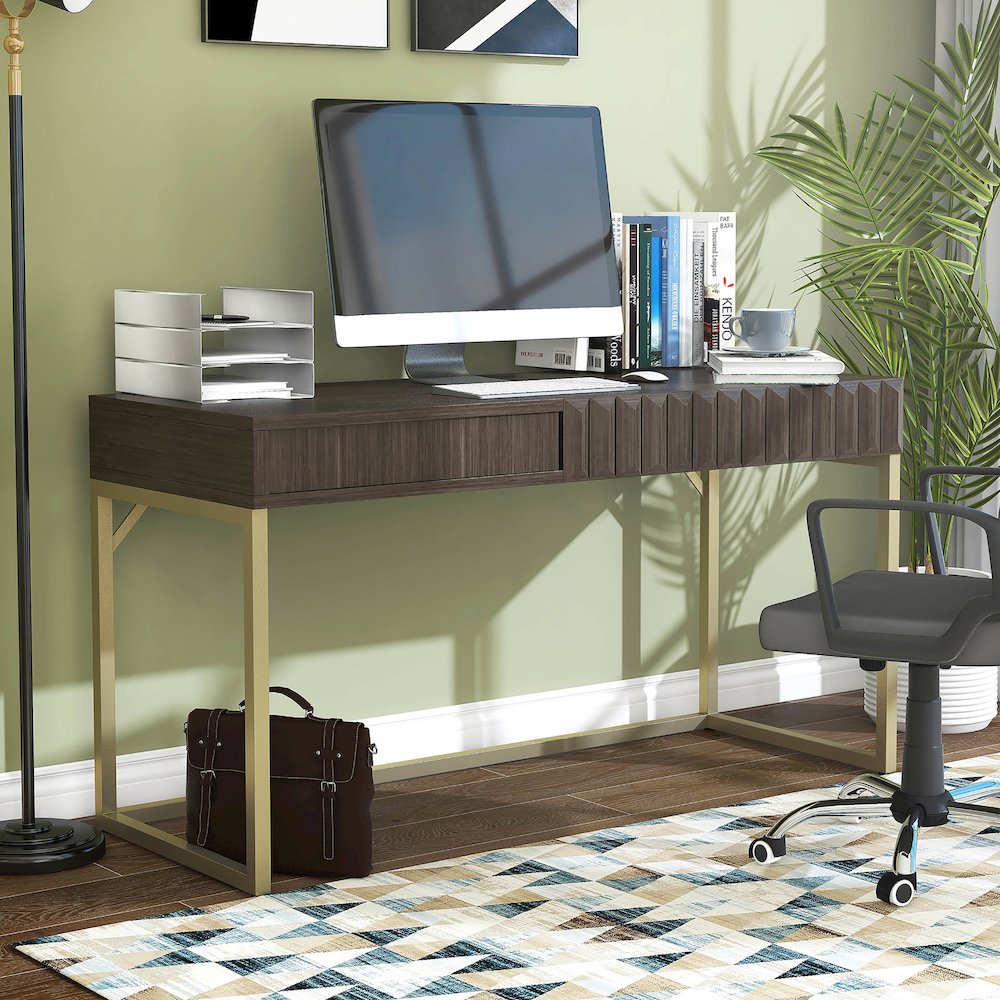 Giffore Contemporary Wood Lift-top Writing Desk. Picture 5