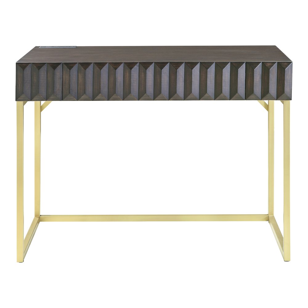 Giffore Wood Writing Desk with USB Port. Picture 2