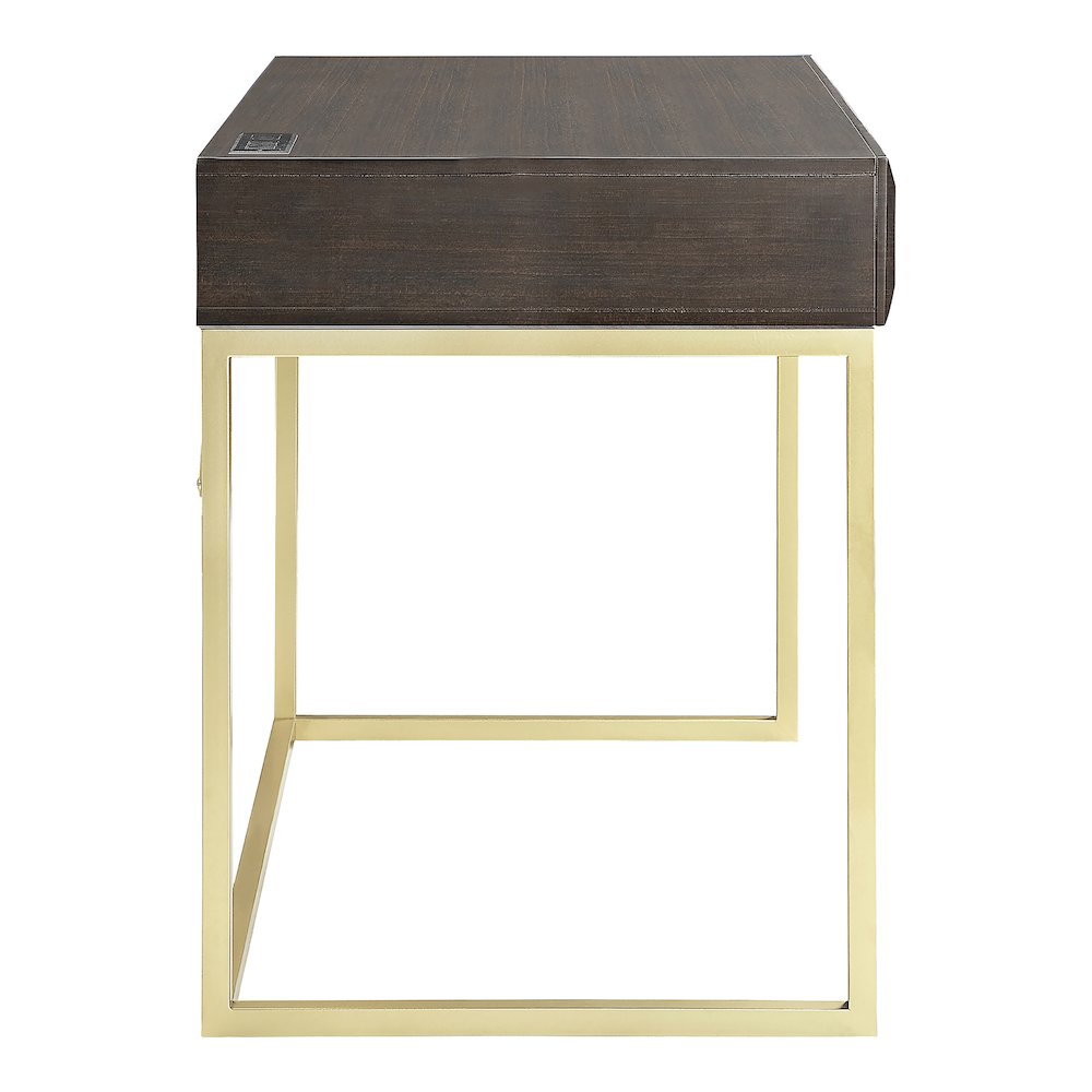 Giffore Wood Writing Desk with USB Port. Picture 3