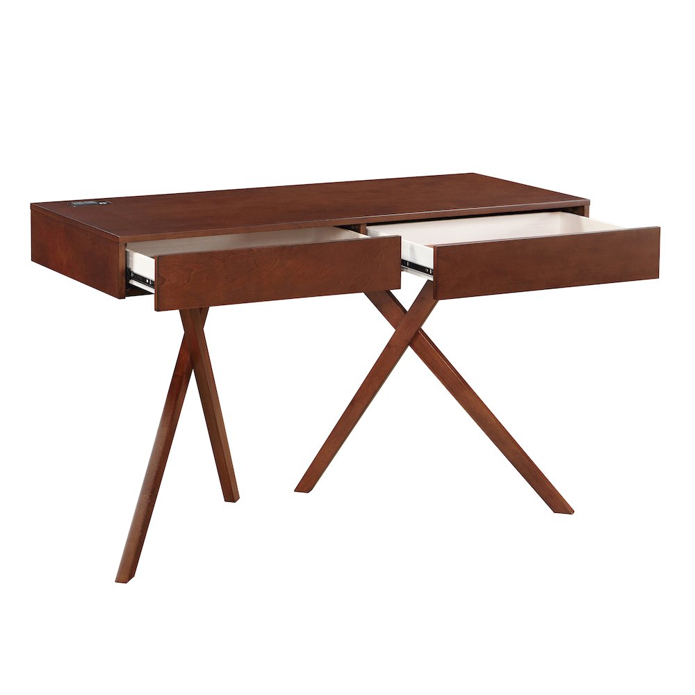 Alto Wood Writing Desk with USB. Picture 3