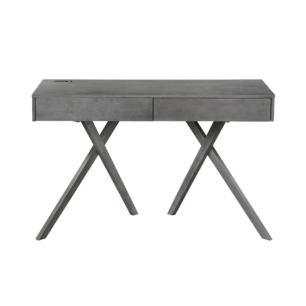 Alto Wood Writing Desk with USB. Picture 1