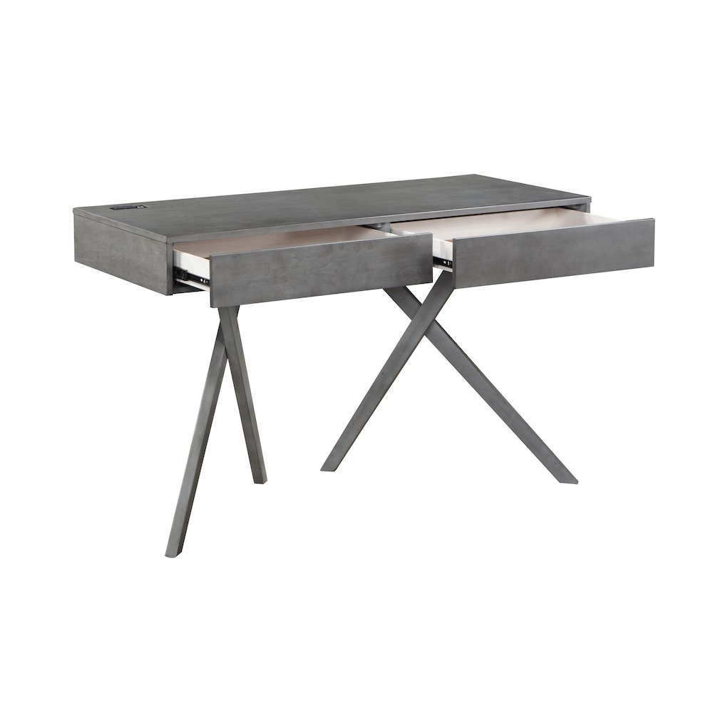 Alto Wood Writing Desk with USB. Picture 2