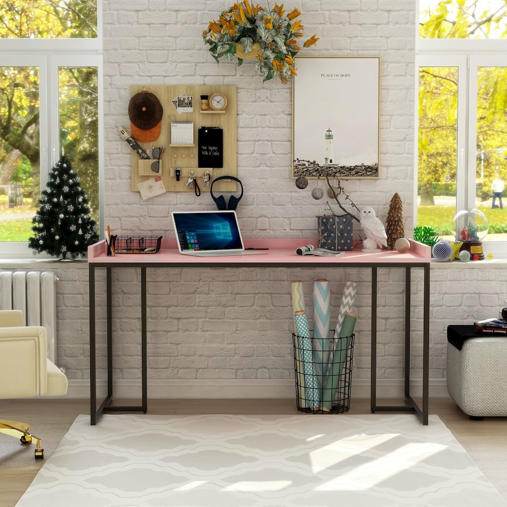 Timor Modern Wood Computer Desk with USB. Picture 8