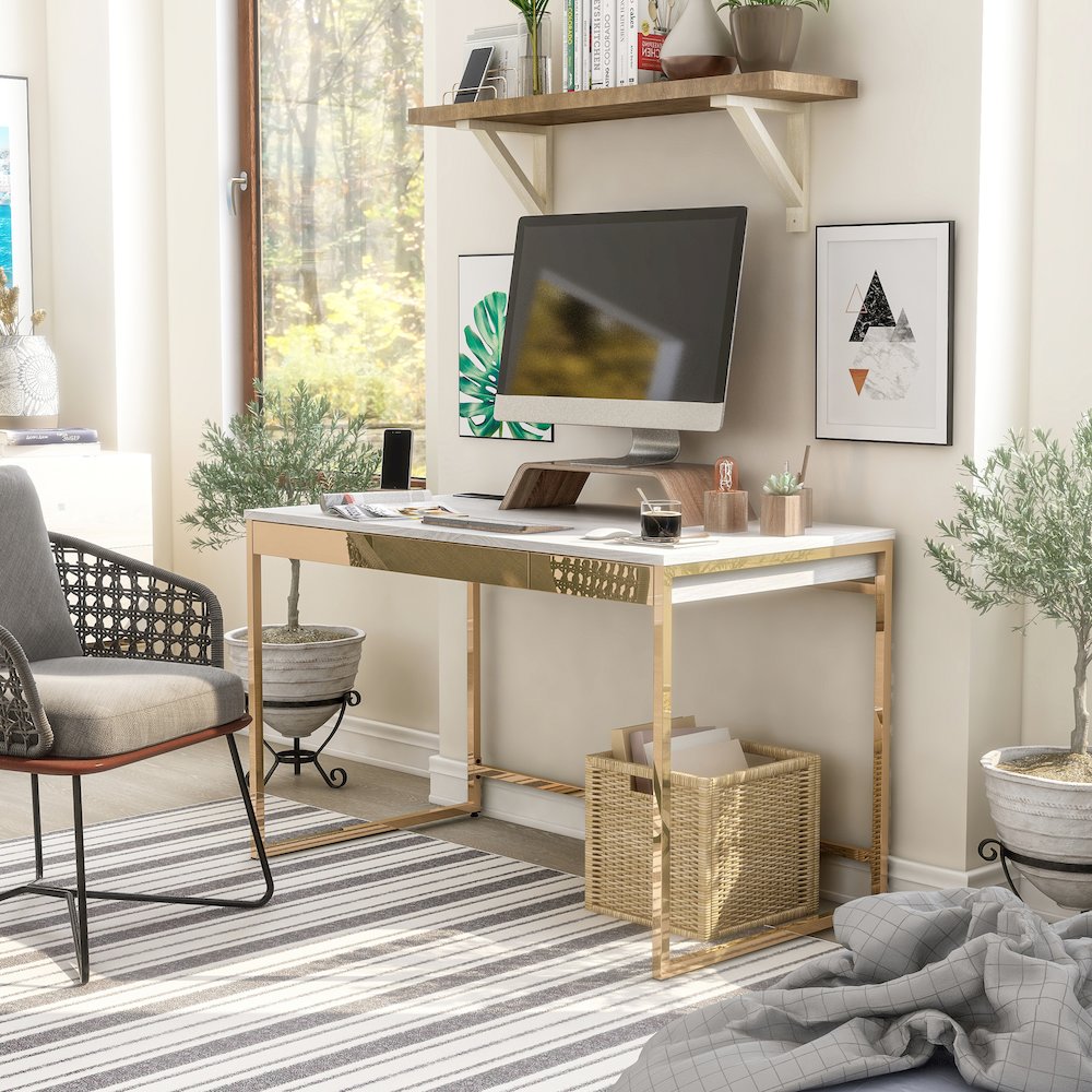 Abair Metal Writing Desk with USB Port. Picture 8