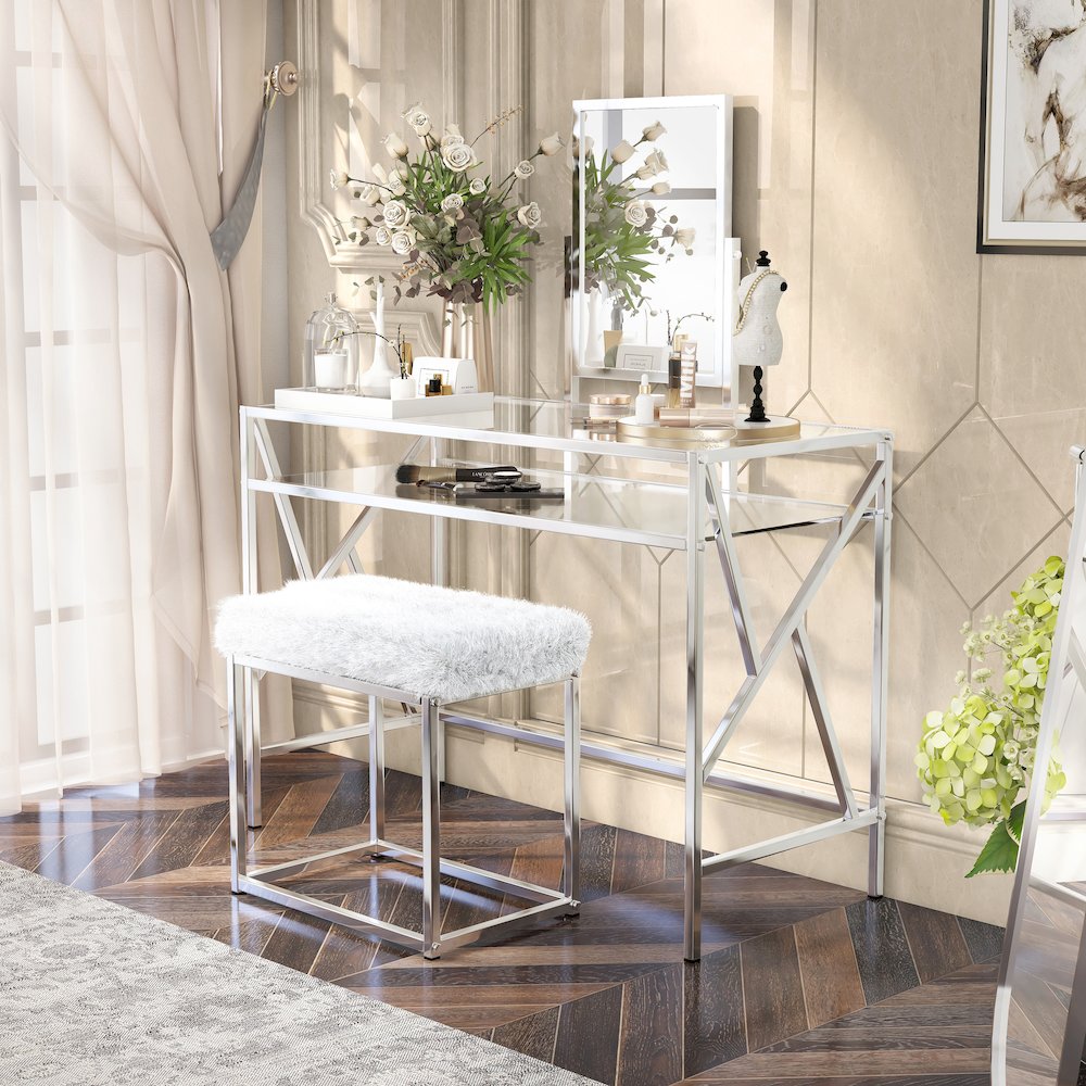 Ian Metal 3-Piece Bedroom Vanity Set. Picture 2