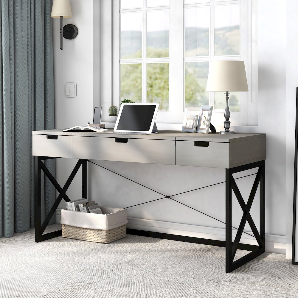 Blagica 60-Inch Wood Lift Top Desk. Picture 4