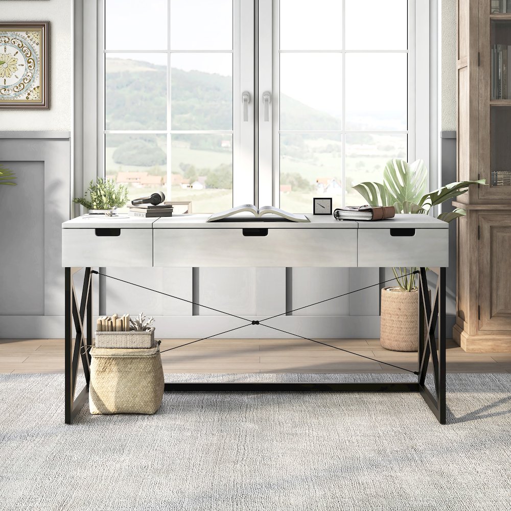 Blagica 60-Inch Wood Lift Top Desk. Picture 5