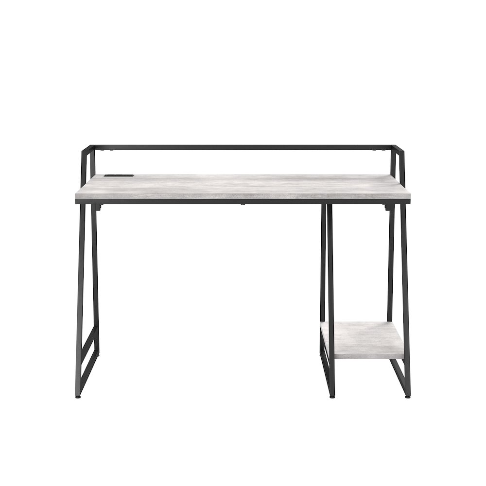 Sanue Metal Writing Desk with USB. Picture 2