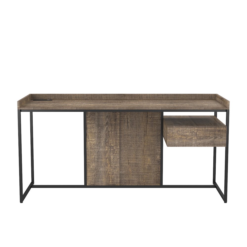 Trela Wood Writing Desk with USB Plug. Picture 2