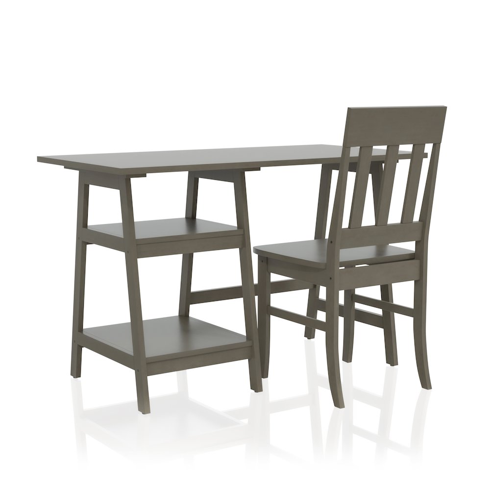 Prenna Wood 2-Piece Writing Desk and Chair Set. Picture 1