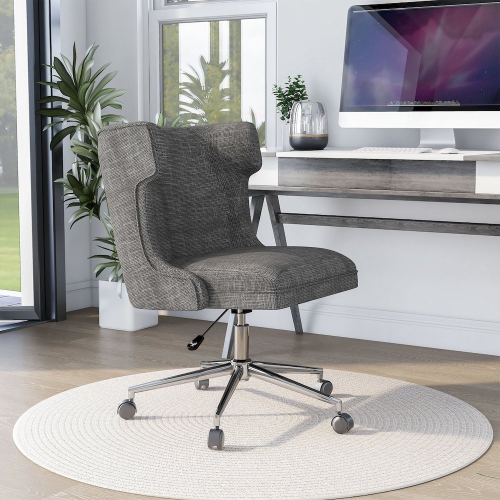 Nillicent Fabric Wing Back Office Chair. Picture 4