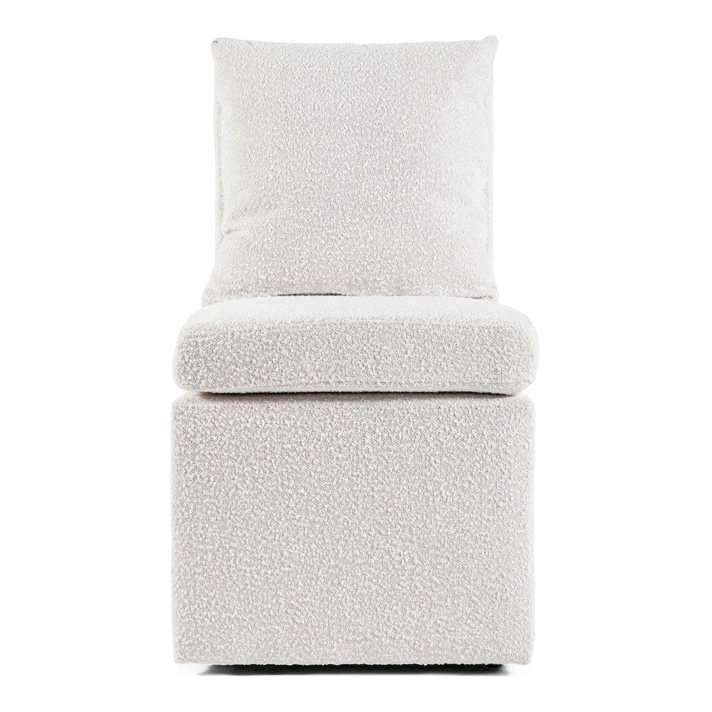 Jaine Modern Boucle Chenille Square Swivel Dining Chair. Picture 2