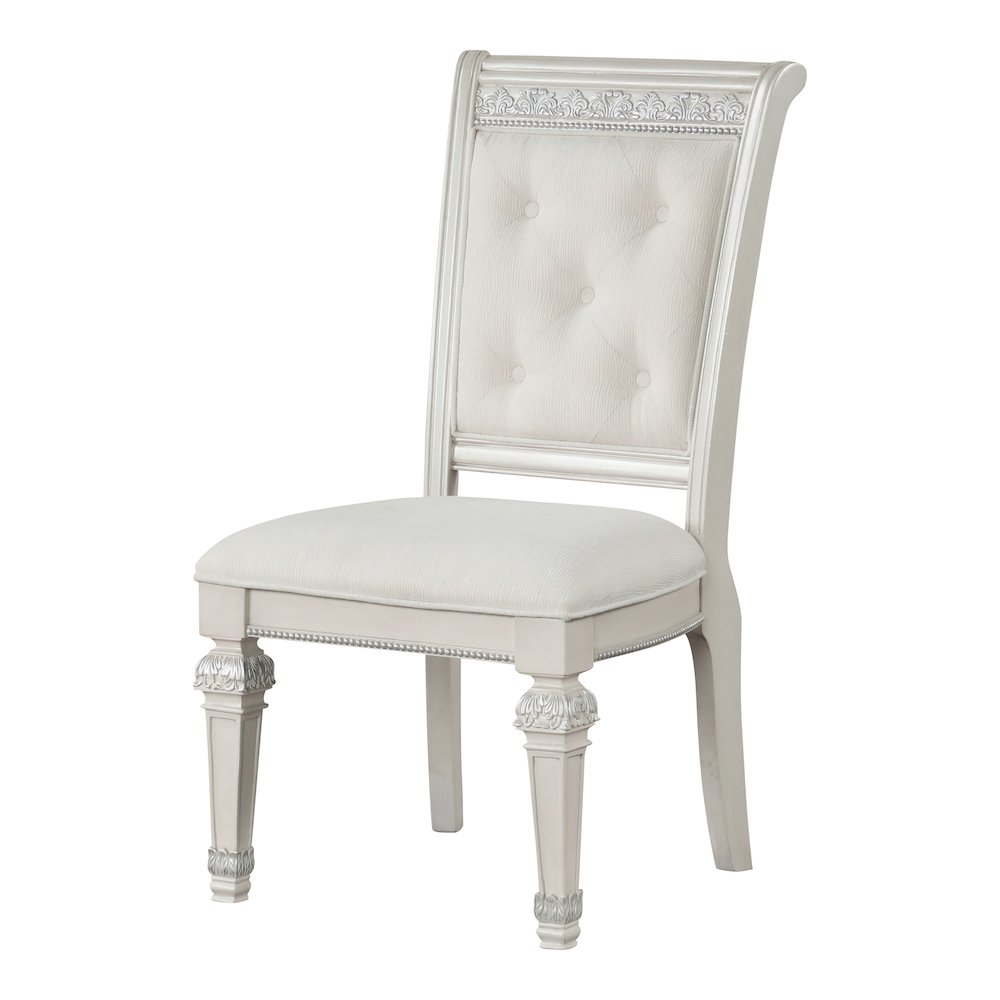 Amelie Ivory Upholstered Dining Side Chair (Set of 2). Picture 2