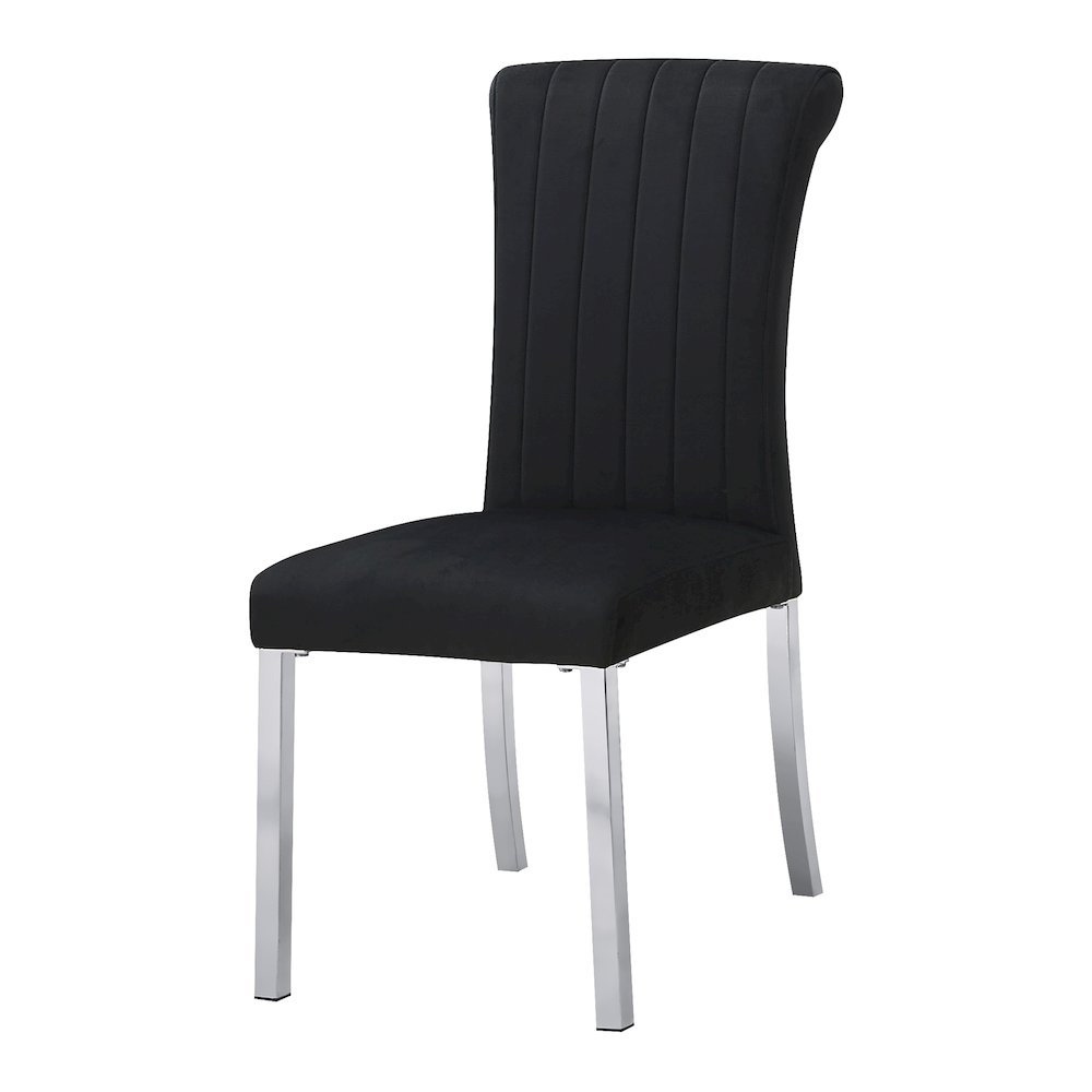 Stellas Stainless Steel Upholstered Side Chairs (Set of 2). Picture 2