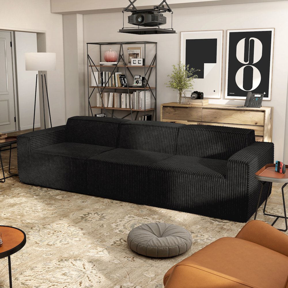 Winkler 112.5" Chenille High-Density Foam Modular Sofa. Picture 3