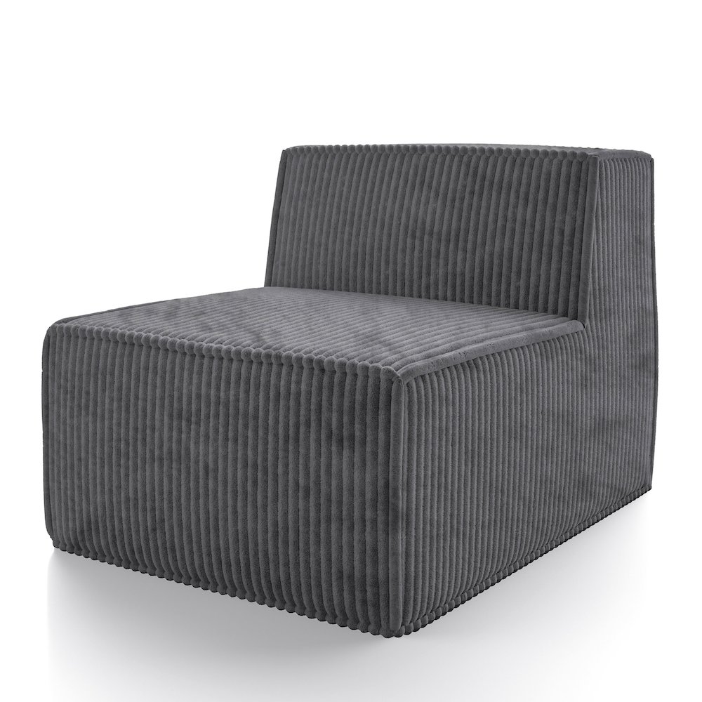 Winkler Chenille Modular Armless Chair. Picture 1