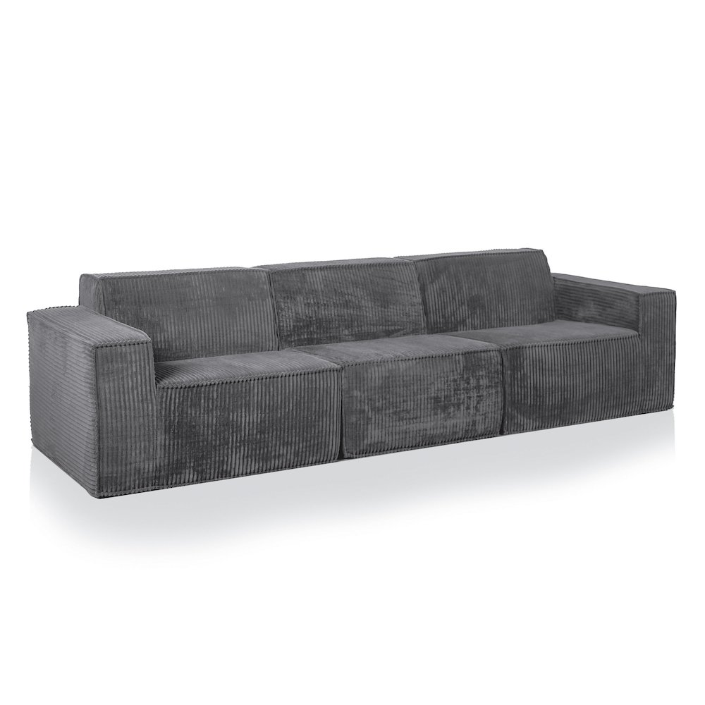 Winkler 112.5" Chenille High-Density Foam Modular Sofa. Picture 1