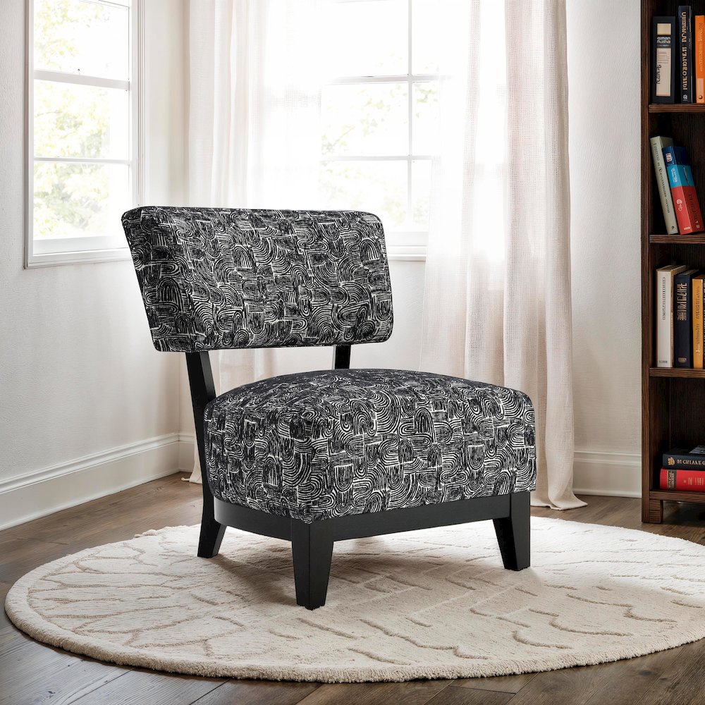 Swene Modern Fabric Accent Chair. Picture 4