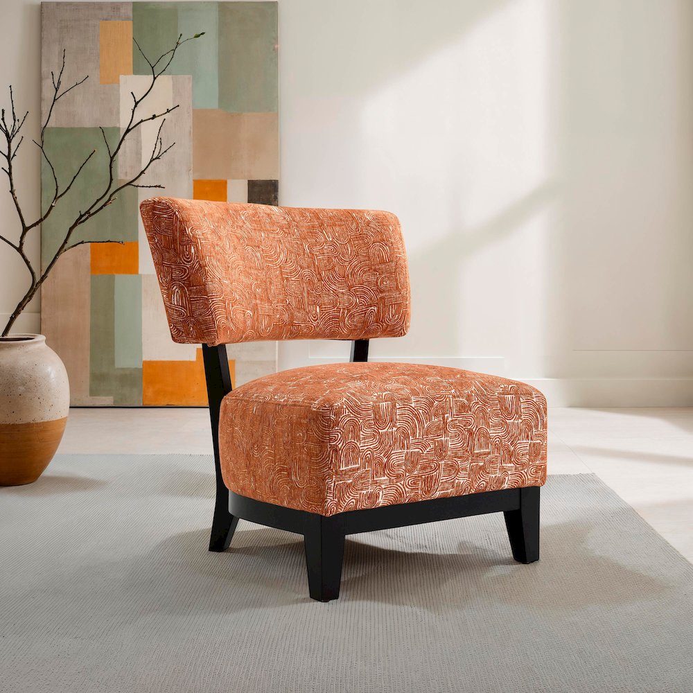 Swene Modern Fabric Accent Chair. Picture 1