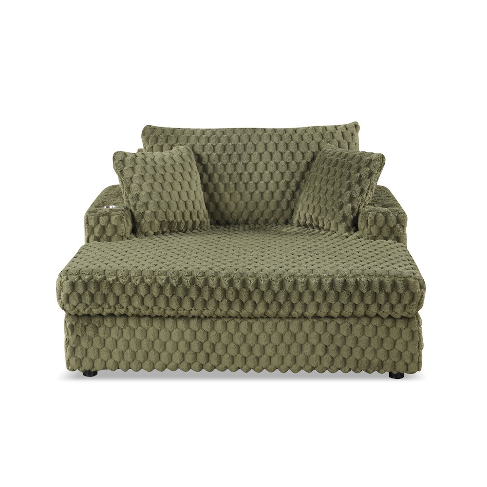 Dresdan Fabric 2-Arm Oversized Chaise. Picture 2