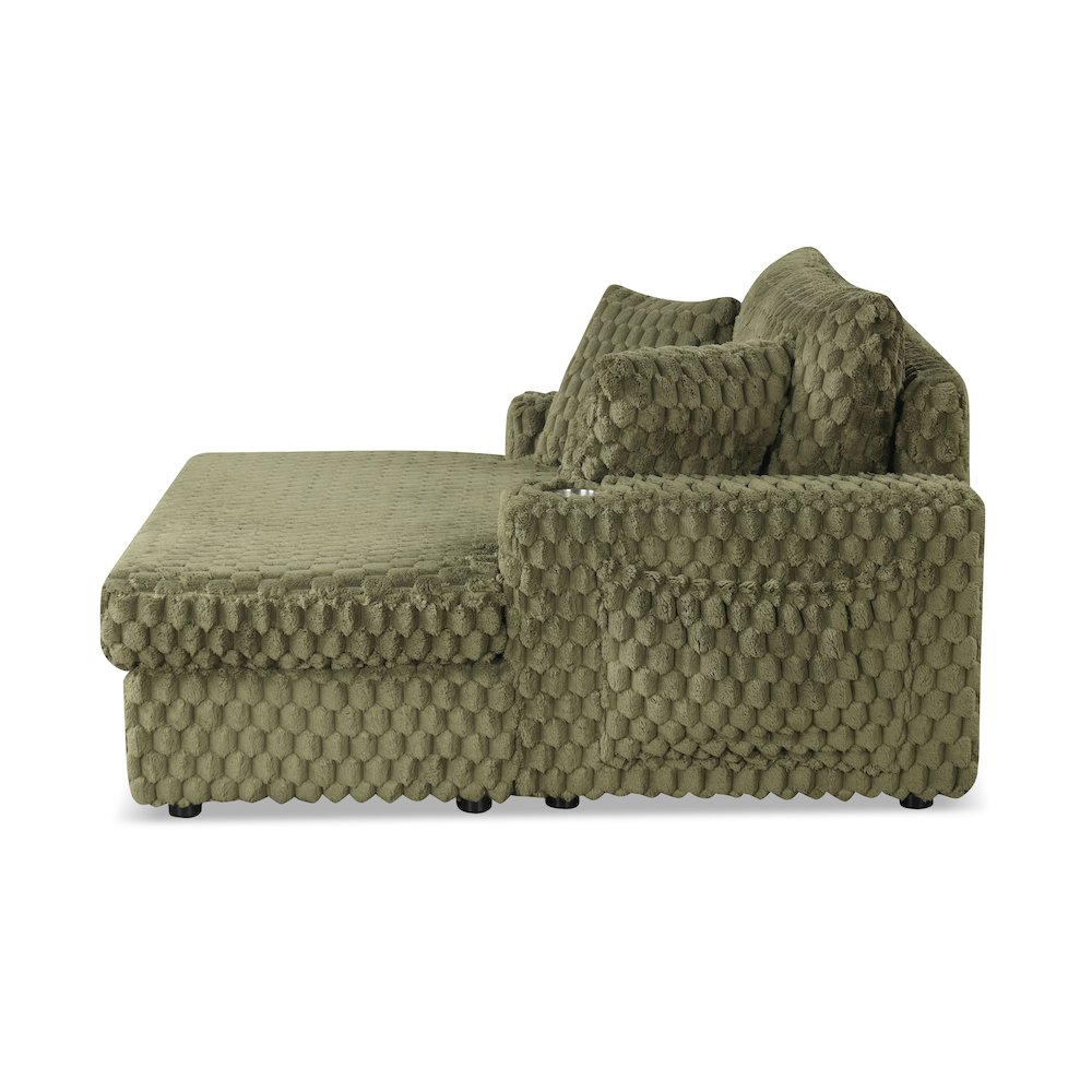 Dresdan Fabric 2-Arm Oversized Chaise. Picture 3