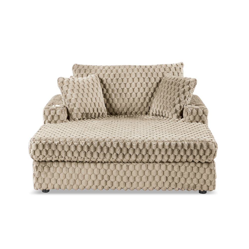 Dresdan Fabric 2-Arm Oversized Chaise. Picture 2