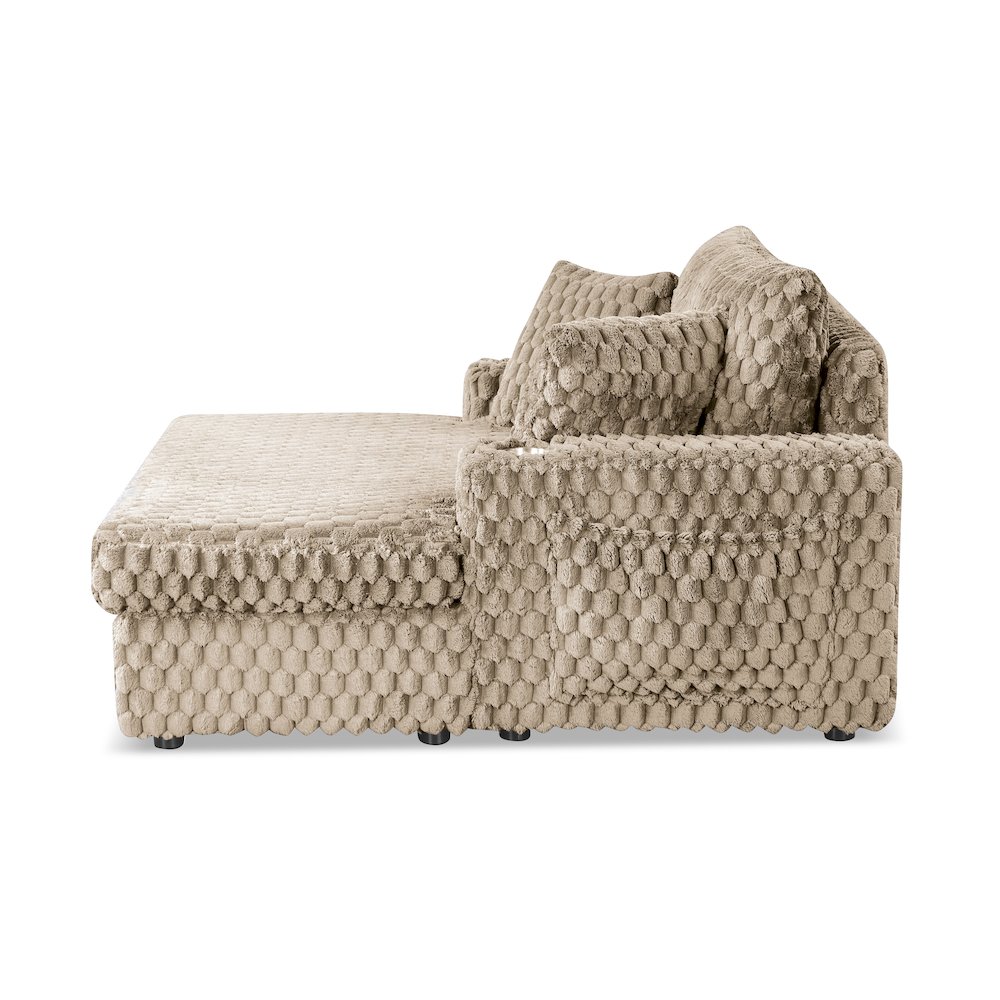 Dresdan Fabric 2-Arm Oversized Chaise. Picture 3