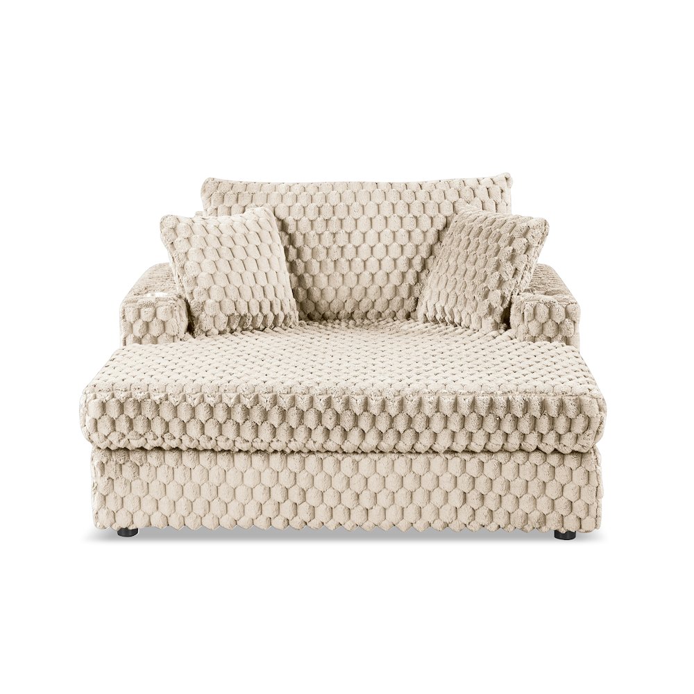 Dresdan Fabric 2-Arm Oversized Chaise. Picture 2