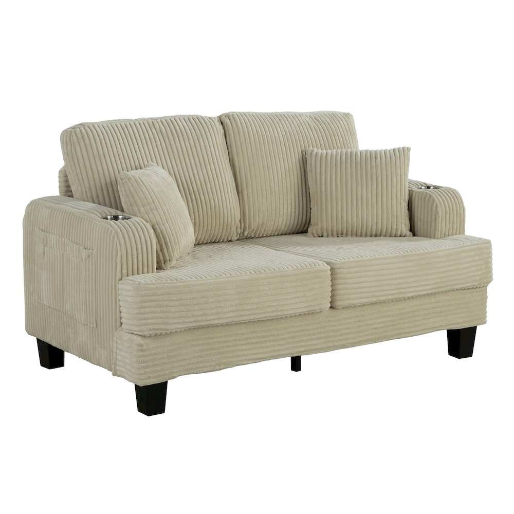 Kasin 2-Piece Chenille Living Room Set with USB Ports. Picture 3