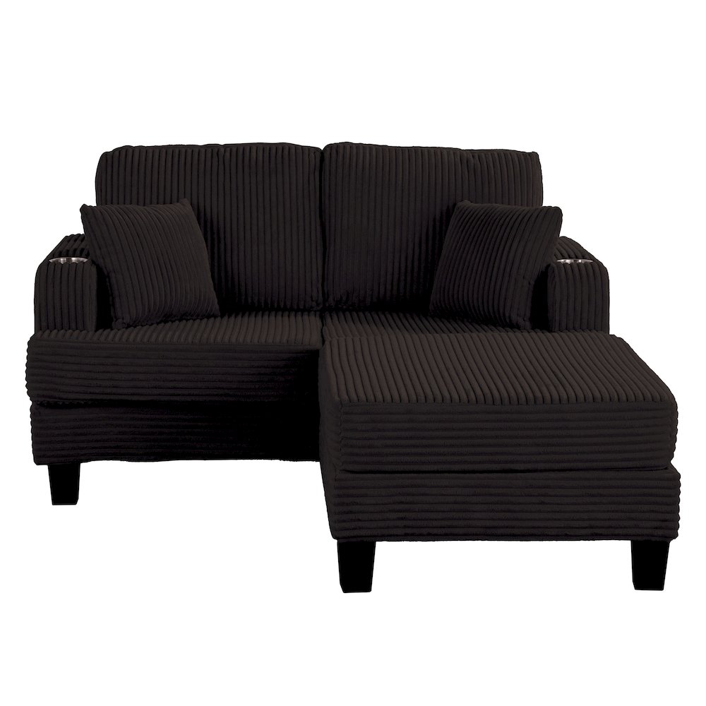 Luka 2-Piece Chenille Loveseat and Ottoman Set. Picture 2