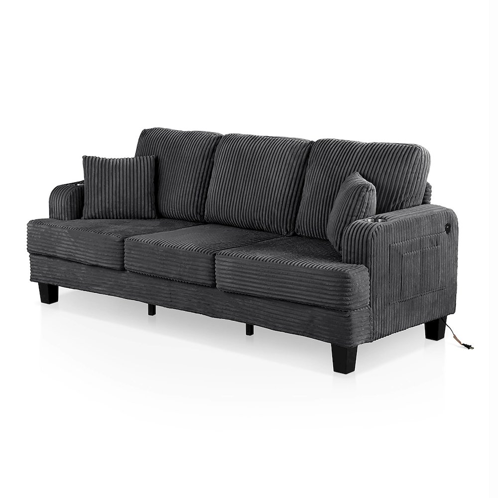 Kasin 2-Piece Chenille Living Room Set with USB Ports. Picture 2