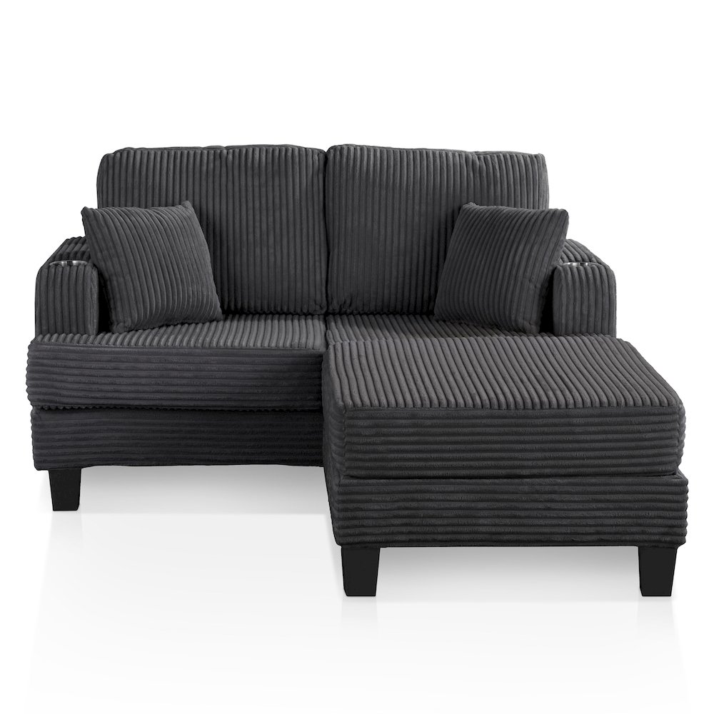 Luka 2-Piece Chenille Loveseat and Ottoman Set. Picture 2