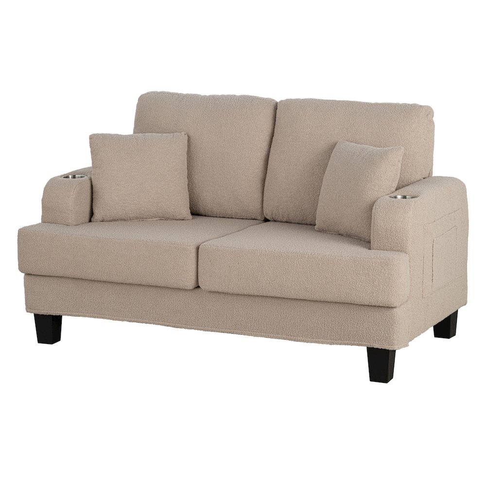 Viafora 2-Piece Boucle Sofa Set. Picture 3
