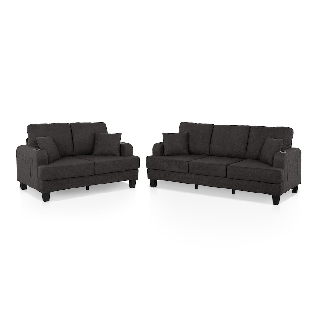 Viafora 2-Piece Boucle Sofa Set. Picture 1