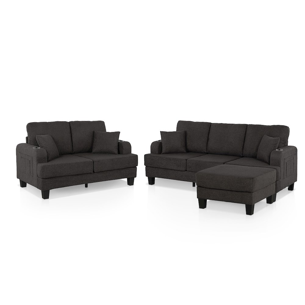 Viafora 3-Piece Boucle Sofa Set. Picture 1