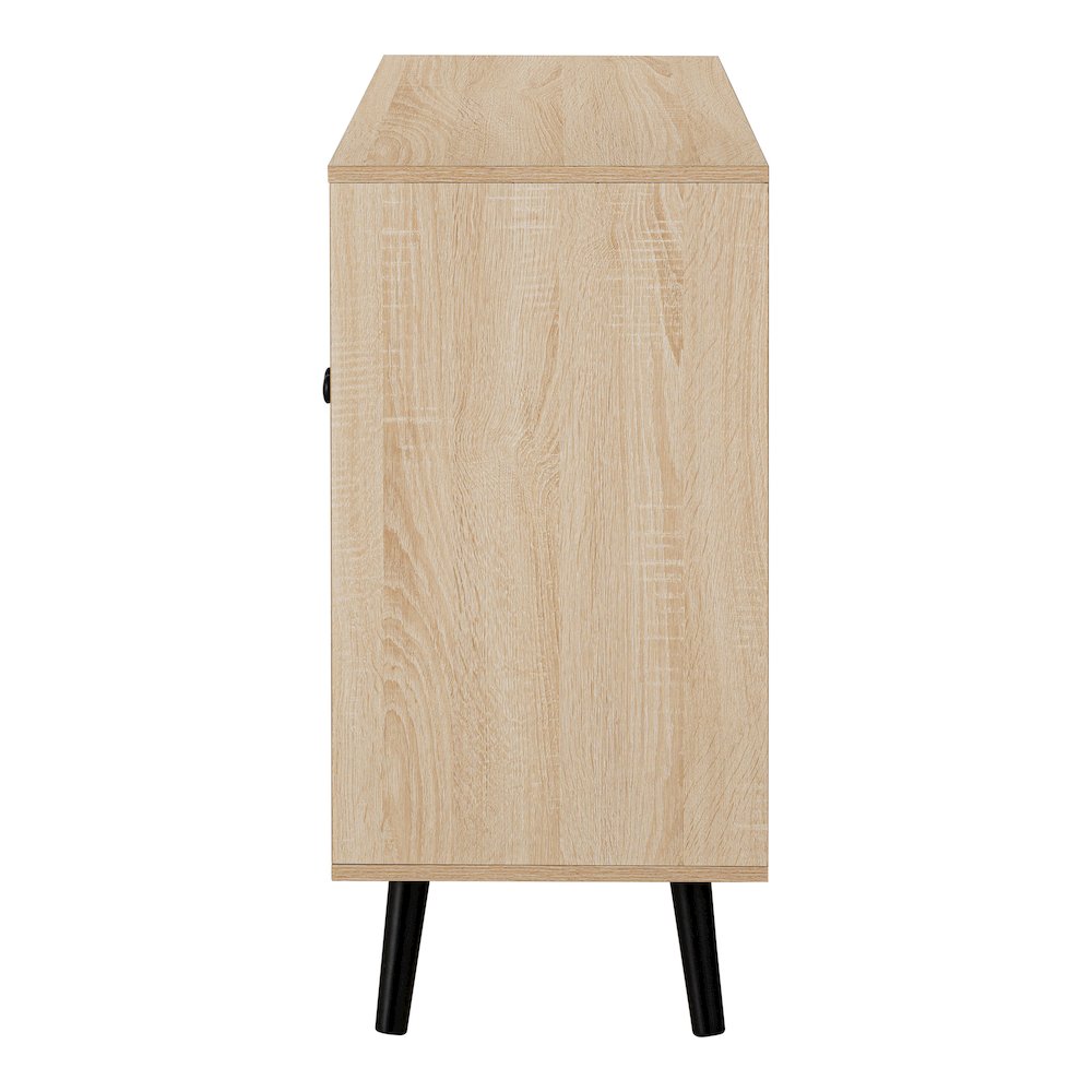 Evans Natural Wood 56-inch TV Stand with 4-Door. Picture 3
