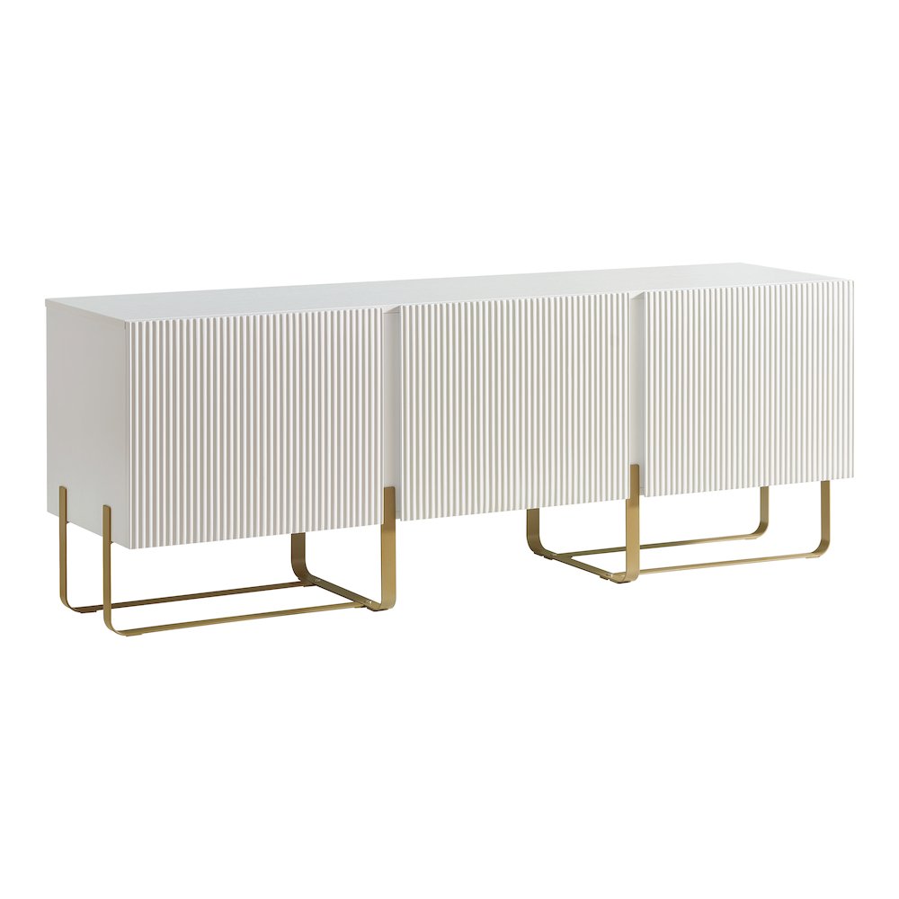 Haft Modern Wood 3-Cabinet TV Stand. Picture 1