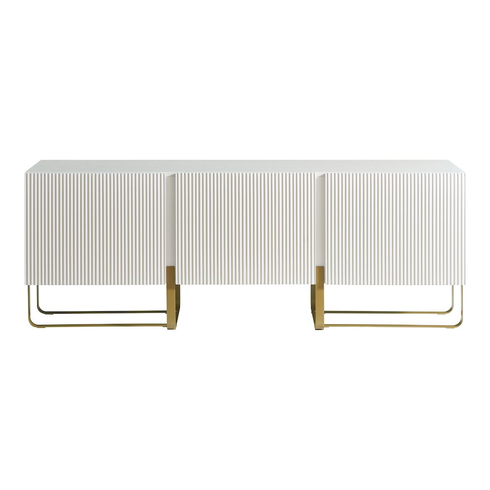 Haft Modern Wood 3-Cabinet TV Stand. Picture 2