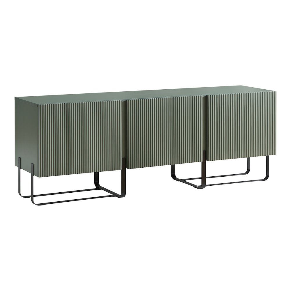 Haft Modern Wood 3-Cabinet TV Stand. Picture 1
