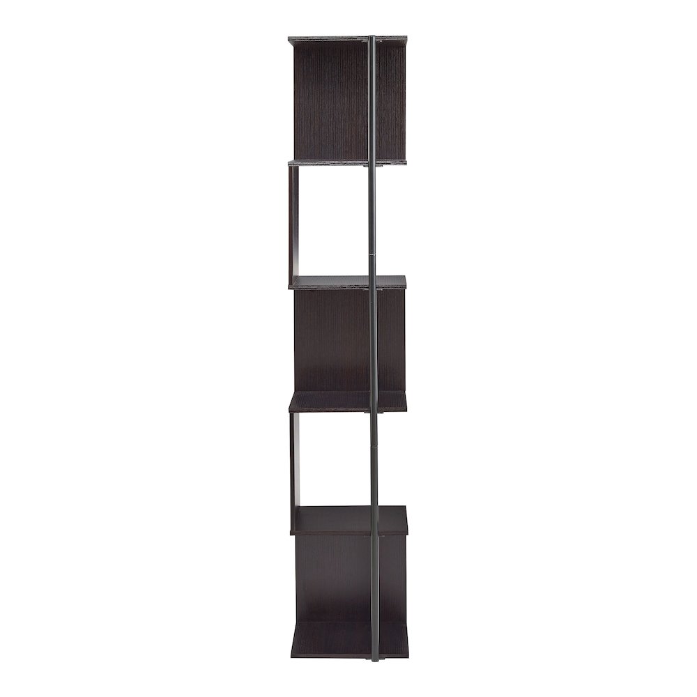 Cirion Modern Wood 5-Shelf Corner Bookcase. Picture 3