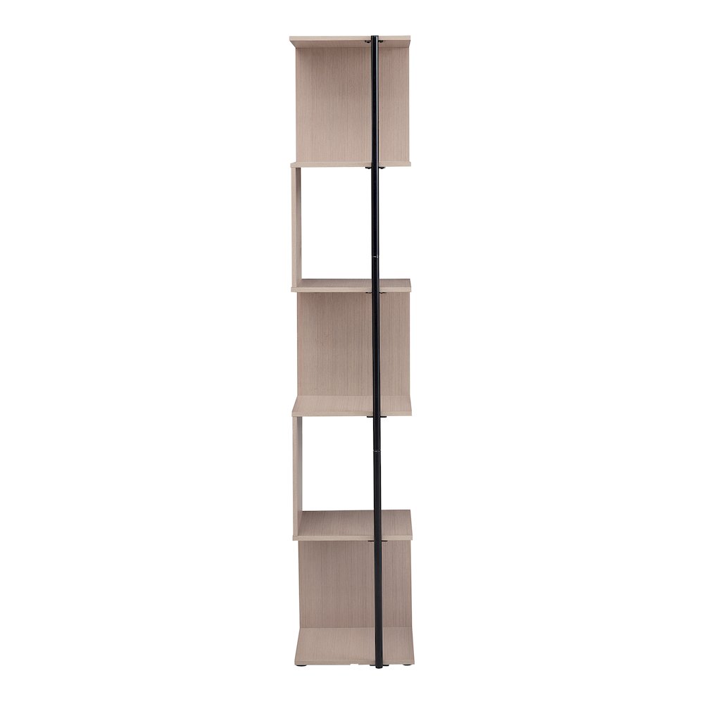Cirion Modern Wood 5-Shelf Corner Bookcase. Picture 3