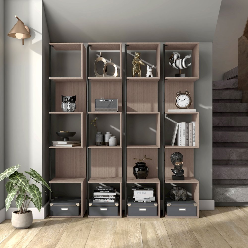 Cirion Modern Wood 5-Shelf Corner Bookcase. Picture 4