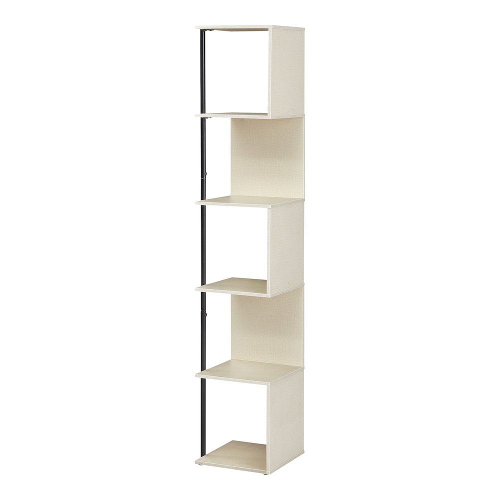 Cirion Modern Wood 5-Shelf Corner Bookcase. Picture 2