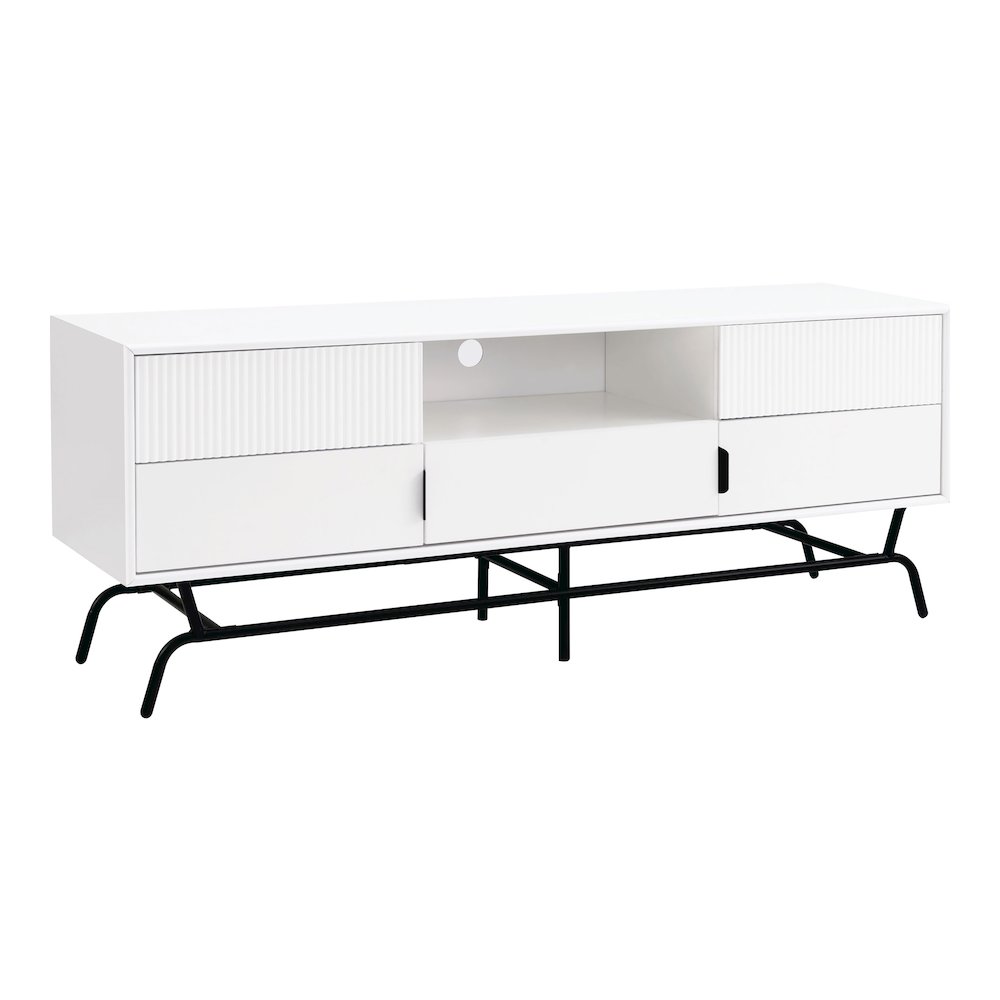 Yaztra TV Stand Fits TV's up to 65 in. with 3 Drawers. Picture 1