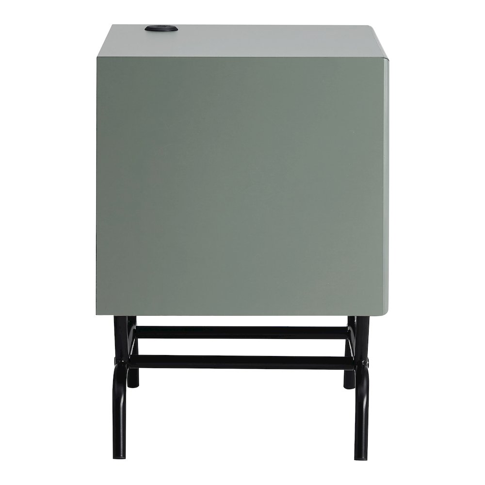 Gleb Wood Storage End Table with USB Port. Picture 3