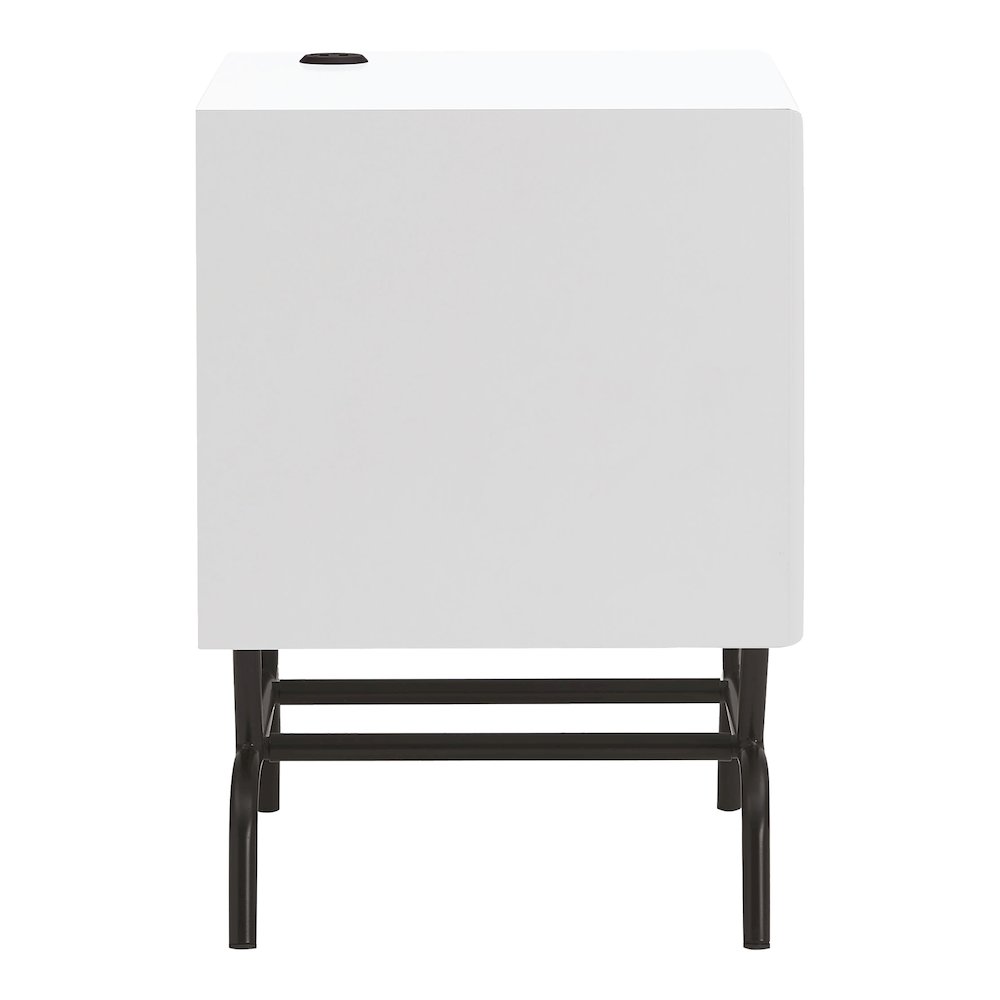 Gleb Wood Storage End Table with USB Port. Picture 3